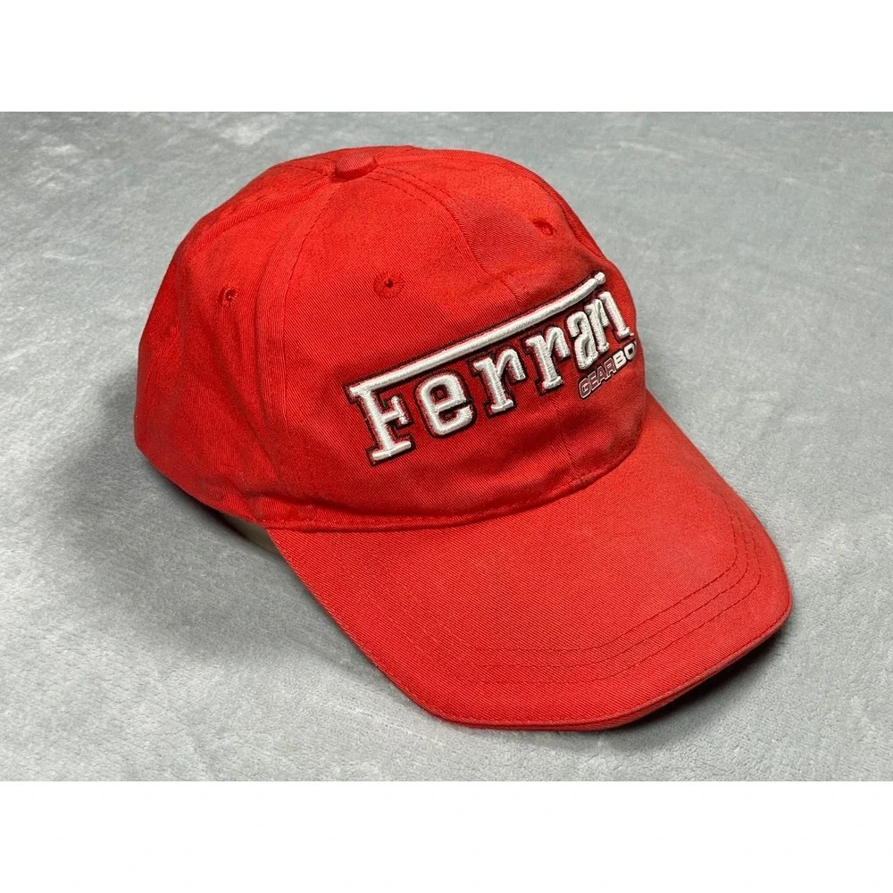 Ferrari Gearbox Hat Red Strapback Cap Embroidered Racing Formula 1 F1 Italy